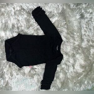 Ruffle Butts Black Baby Onesie